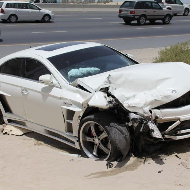 car involved in an accident