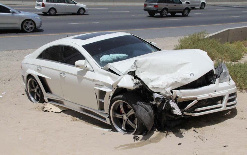 car involved in an accident