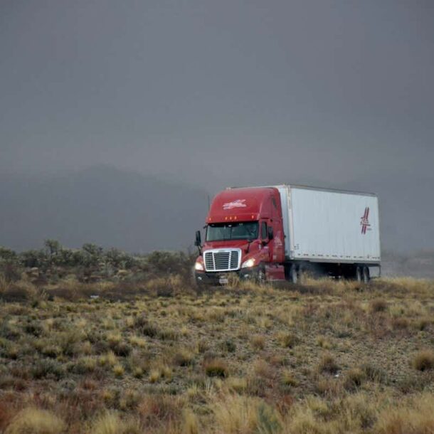 truck on a highway